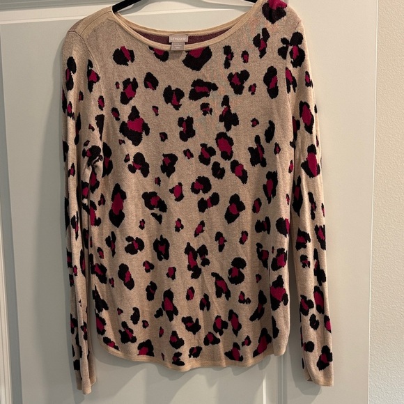 Chico's Sweaters - Chicos Leopard Print Sweater sz m
